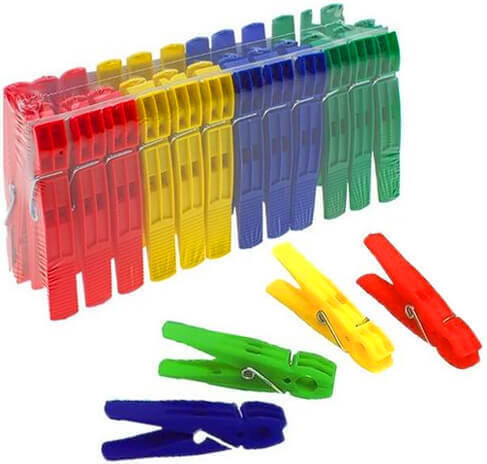 TnS Clothespins made of Plastic 24pcs Multicolour