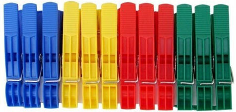 TnS Clothespins made of Plastic 24pcs Multicolour