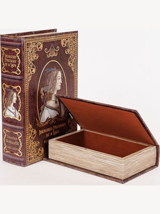 Estheti Home S/2 Decorative Wooden Brown Boxes 27x18x7cm 819-00290