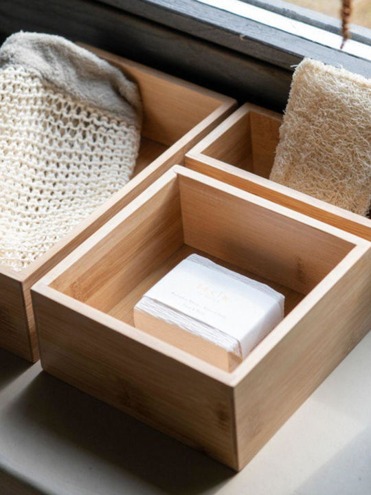Andrea House Set Decorative Boxes Wooden Storage 30x23x7cm 3 Pieces