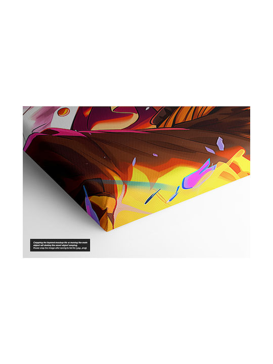 Canvas Painting One Piece Monkey D Luffy Flame Frenzy Knv2706 65cm X 95cm