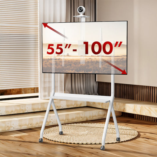 Maclean Energy MC-114 W TV Mount Floor up to 100" and 10kg White