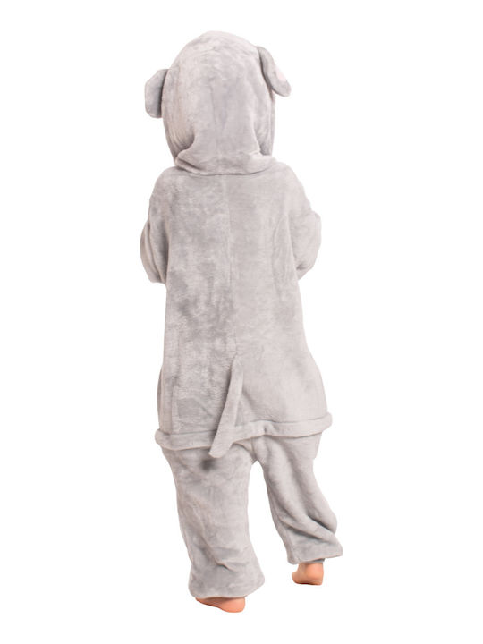 Pijama întreagă pentru copii De iarnă Fleece Gray