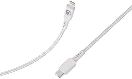 Bigben Connected USB-C мъжки/Lightning 3A Power Delivery 60W 1.2m Заряден и Преносен Кабел Бял