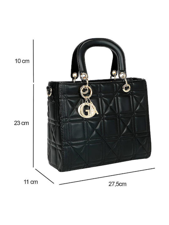 Gallantry Quilted Women's Handbag Shoulder Strap Black