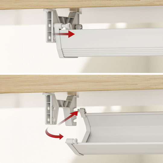 Maclean MC-106 W Drawer Cable Organizer System Under Desk Maximum Load 5 Kg White