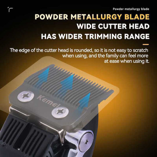 Kemei Professional Rechargeable Hair Clipper Black KM-2228