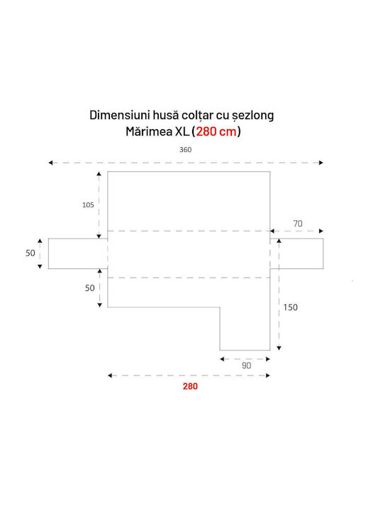 Sofazip Impermeabil Husă Elastică Canapea de colț Brown 280εκ. 1buc SZMATIMPCS280MARO