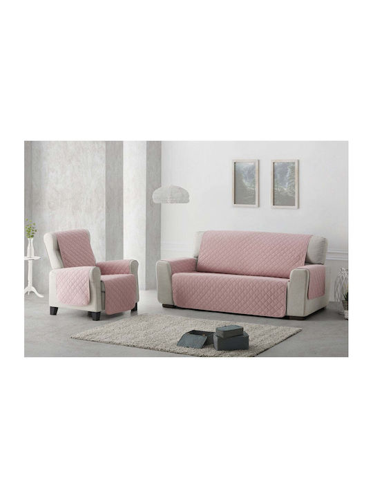 Sofazip Еластичен Калъф За ъглов диван Pink-beige 130εκ. 1бр SZMATROZBEJ