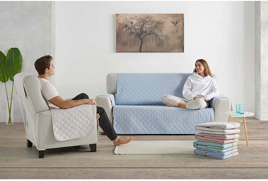 Sofazip Elastische Abdeckung für Fünfsitzer-Sofa Azure-beige 240εκ. 1Stück SZMATAZBE