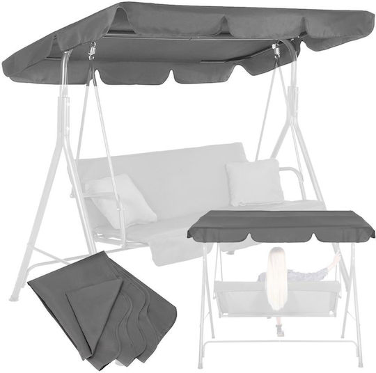 Copertină Din Pânză Pentru Balansoar Mare De Grădină Vizieră 220x115 Cm Gri
