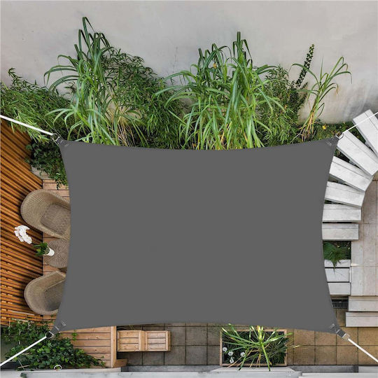 Pânză De Umbrire Impermeabilă 3x2 M Terasă Balcon Protecție UV Gri