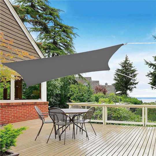 Pânză De Umbrire Impermeabilă 3x2 M Terasă Balcon Protecție UV Gri