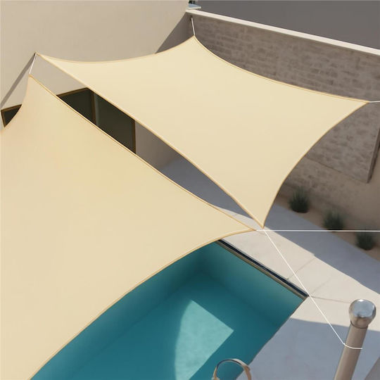 4x3 M Shade Sail Terrace Balcony Waterproof UV Protection Cream