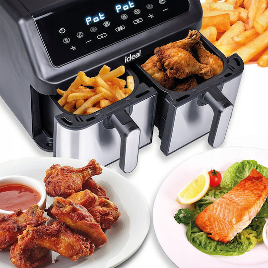 Eldom Air Fryer with Double Detachable Bucket 9lt Black IK1500