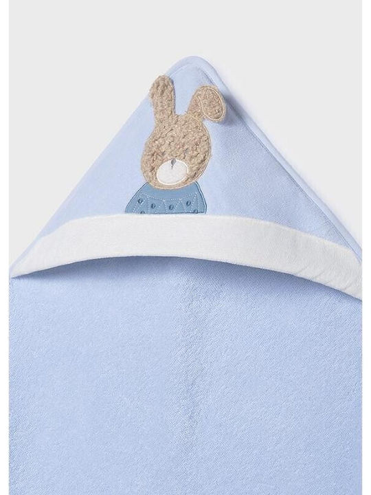 Mayoral Hooded Baby Bath Towel Sky Blue