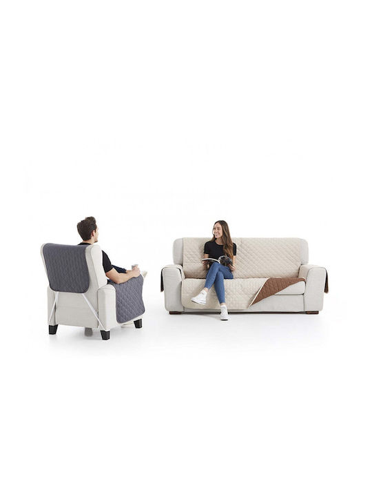 Sofazip Ελαστικό Κάλυμμα Πολυθρόνας Ivory-beige 55εκ.
