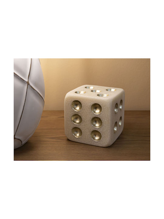 Decorativ Polyresin Zar Crem Auriu 12x12x12 Cm