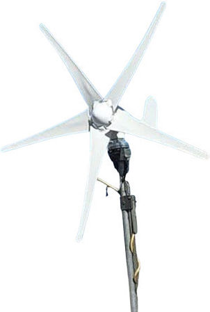 Kit Turbină Eoliană 500 W 12 V/24 V Controler Mppt 5 Pale Diametru 1,19 M Generator Trifazat Rulotă Barcă Casă Alb