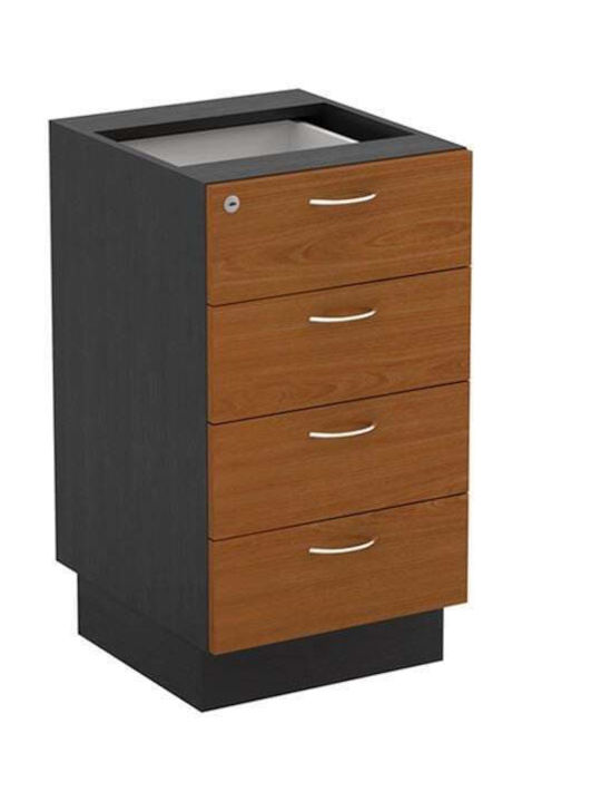 Schreibtisch Executive Holz Cherry/dark grey 180x80x75cm