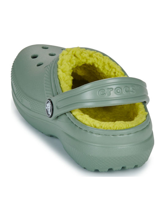 Παντόφλες Χακί Classic Lined Clog