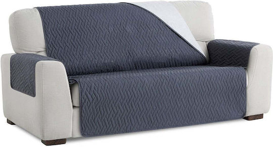 Sofazip Impermeabil Husă Elastică Canapea cu două locuri Dark Gray 130εκ. 1buc SZMATIMPGRIINCH
