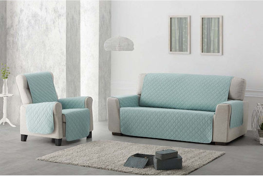 Sofazip Husă Elastică Canapea cu două locuri Mint-beige 110εκ. 1buc SZMATMINTBE