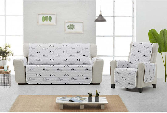 Sofazip Elastic Cover for Four Seater sofa White 200εκ. 1pcs SZMATWONDER