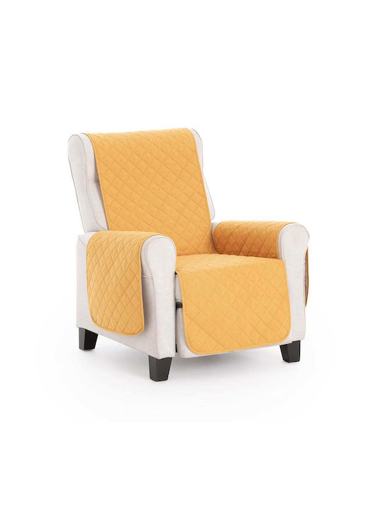 Sofazip Ελαστικό Κάλυμμα Τριθέσιου Καναπέ Mustard-ivory 180εκ.