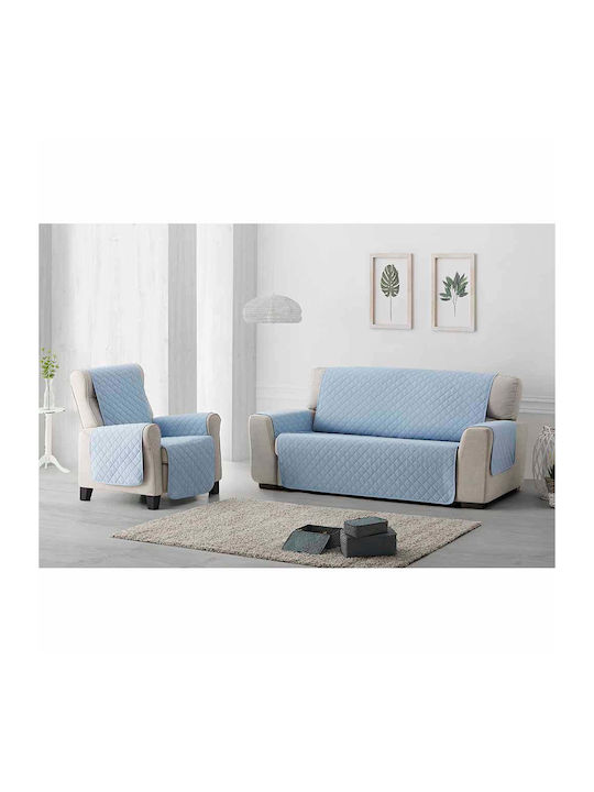 Sofazip Elastische Abdeckung für Dreisitziges Sofa Azure-beige 160εκ. 1Stück SZMATAZBE