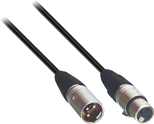 Tasker Lautsprecherkabel XLR-Stecker Male 3-polig zu XLR-Buchse 3-polig 3m Schwarz
