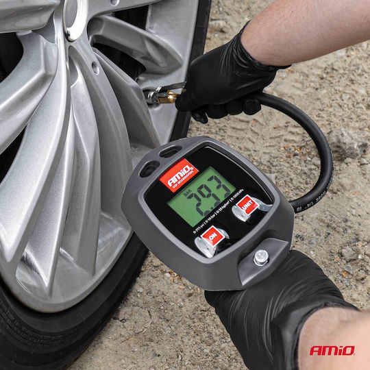 AMiO Digital Air Pressure Gauge with Tyre Inflator Pistol 18bar 04482