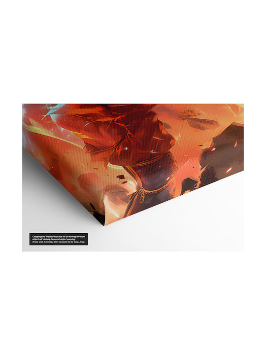 Canvas Painting Dragon Ball Goku In Heat Battle Knv2708 45cm x 65cm