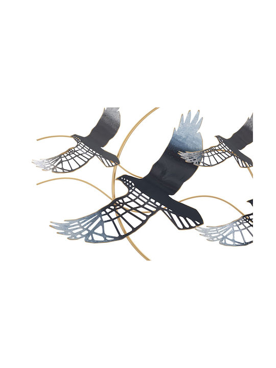 Mauro F Wall Decor Blue Made of Metal 91x7x50cm