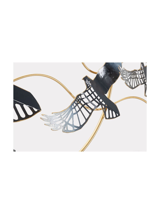 Mauro F Wall Decor Blue Made of Metal 91x7x50cm