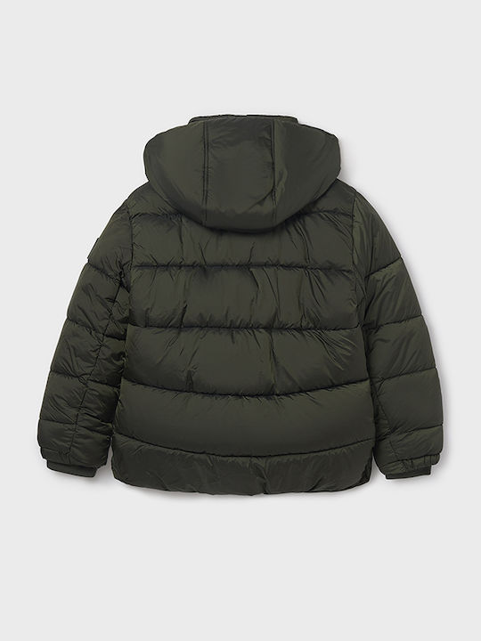 Kinder Freizeitjacke Kurz mit Kapuze Dark Olive