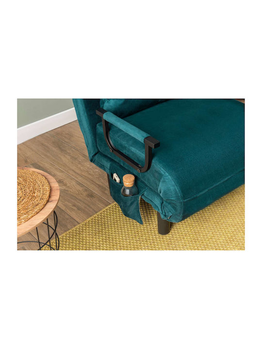Sento Single Schlafsessel Petrol Blau 75x50x75cm