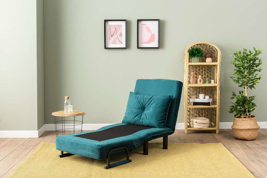 Sento Single Schlafsessel Petrol Blau 75x50x75cm