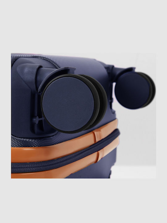Quasar Kinder Mittlerer Reisekoffer Hartschalen Blue mit 4 Räder Höhe 64cm