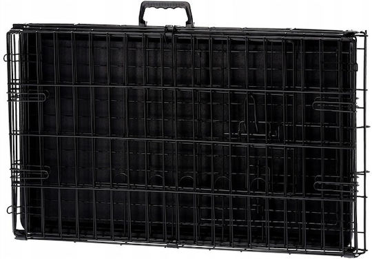 Extensibil Parc pentru Câini din Metal de Culoare Negru 107 x 69 x 76cm
