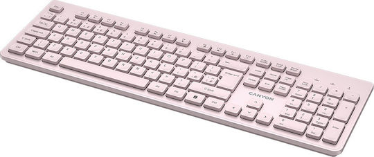 Canyon HKB-W01 Безжично Само клавиатура Английски US Бежов