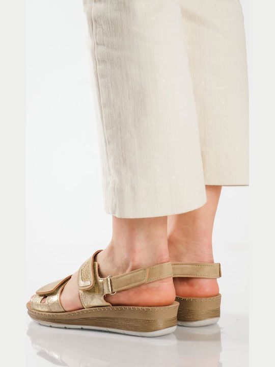 Inblu Leather Anatomic Beige Platform