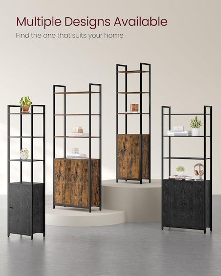 Bibliotecă Black And Brown 24x60x159.5cm