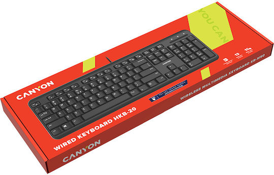 Canyon CNS-HKB02-UK/US Nur Tastatur Internationales Englisch