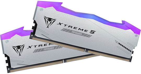 Patriot Viper Xtreme 5 MPower RGB DDR5 48GB RAM с 2x24GB Модули и Скорост 6400 за Настолен Компютър