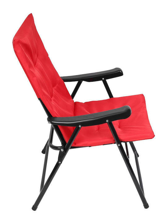 Outdoor Chair Metallic Red with Cushion 59x66x90cm