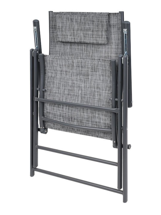 Scaun de exterior Metalic Gray 2buc 57x68x106cm