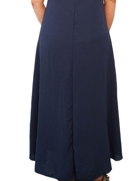 Καλοκαιρινό Maxi Φόρεμα Blue Navy