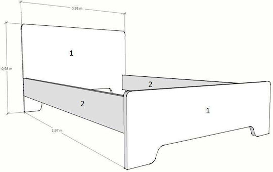 Ecolla Tip Clasic Semi Dublu pentru Saltea 110x190cm