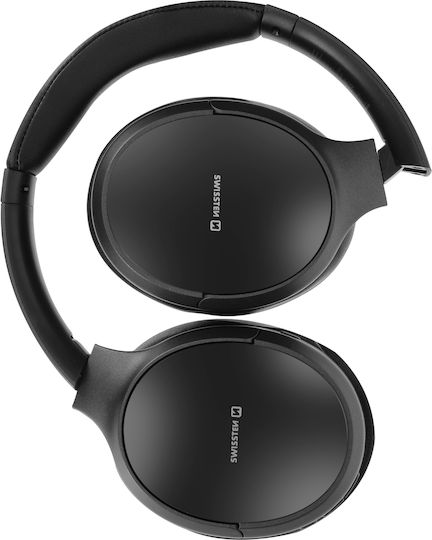 Swissten 54400221 Ασύρματα / Ενσύρματα Over Ear Ακουστικά με 2 ώρες Λειτουργίας Μαύρα